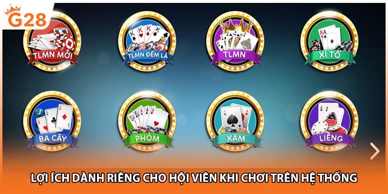 Lợi ích dành riêng cho hội viên khi chơi trên hệ thống